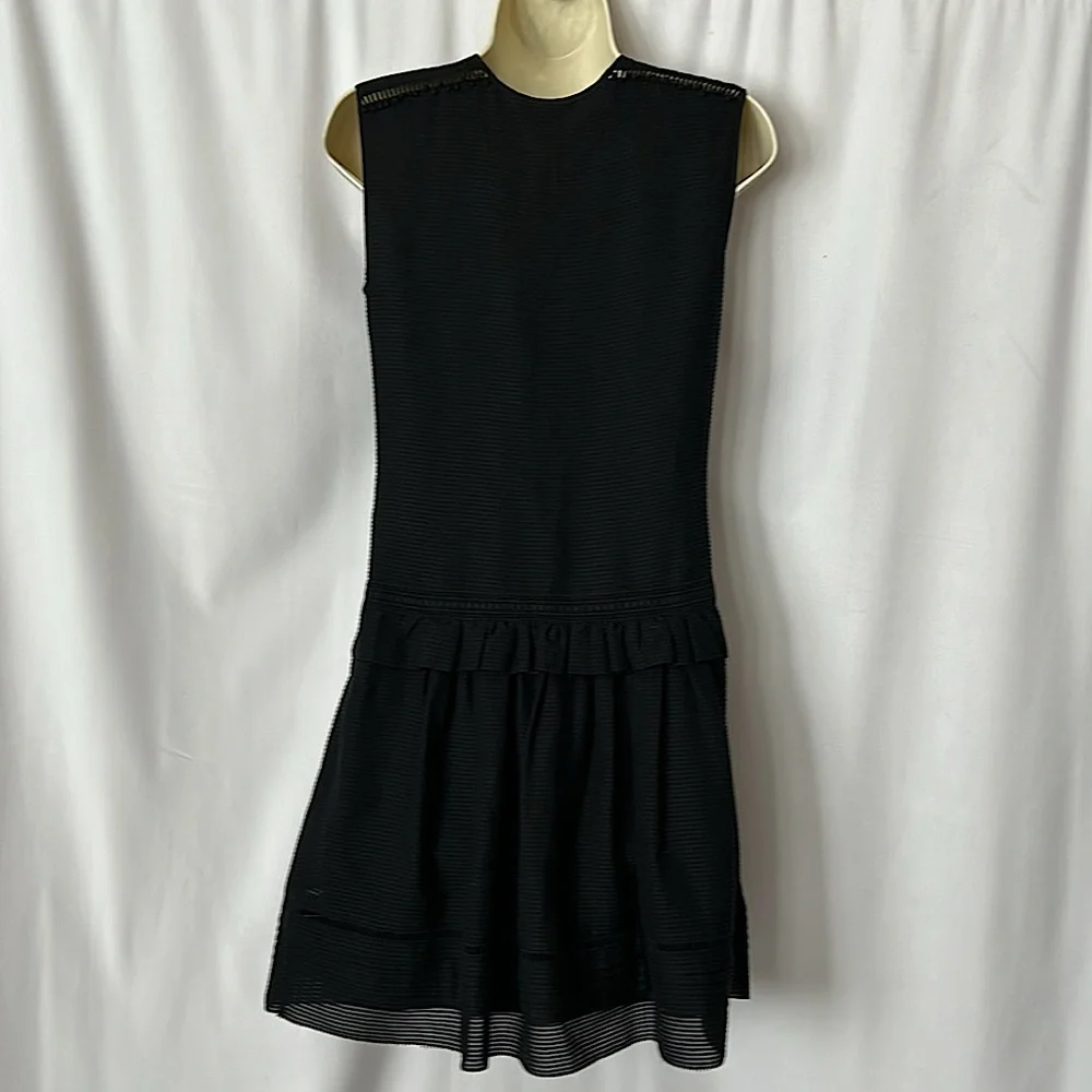 Burberry Brit Authenticated Black Embroidery Cotton Sleeveless Dress *Sz 2* 🌺🌺 - Picture 2 of 7